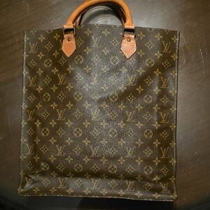 Louis Vuitton Brown Tan Monogram Tote